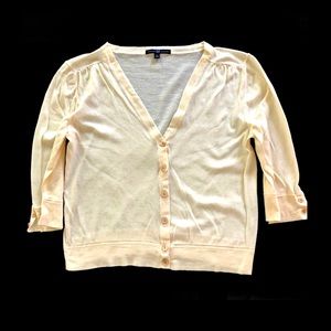 GAP Summer Cardigan, Creme V-Neck